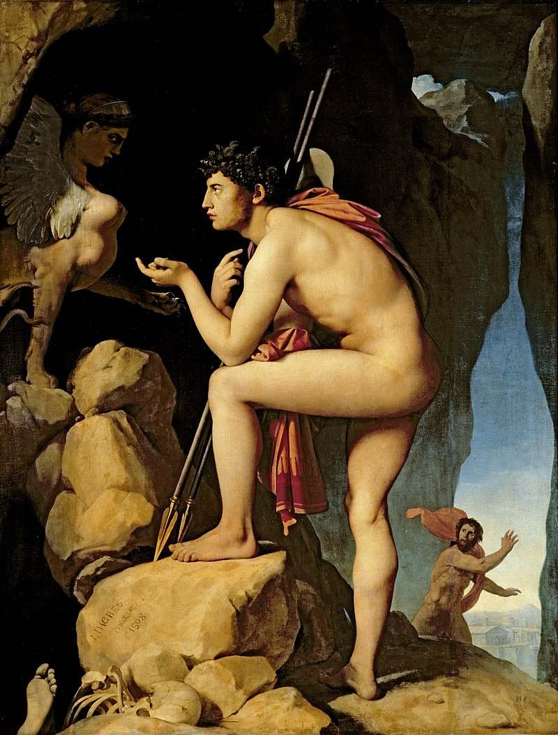 Œdipe explique l’énigme du sphinx, d’Ingres Oedipe_ingres